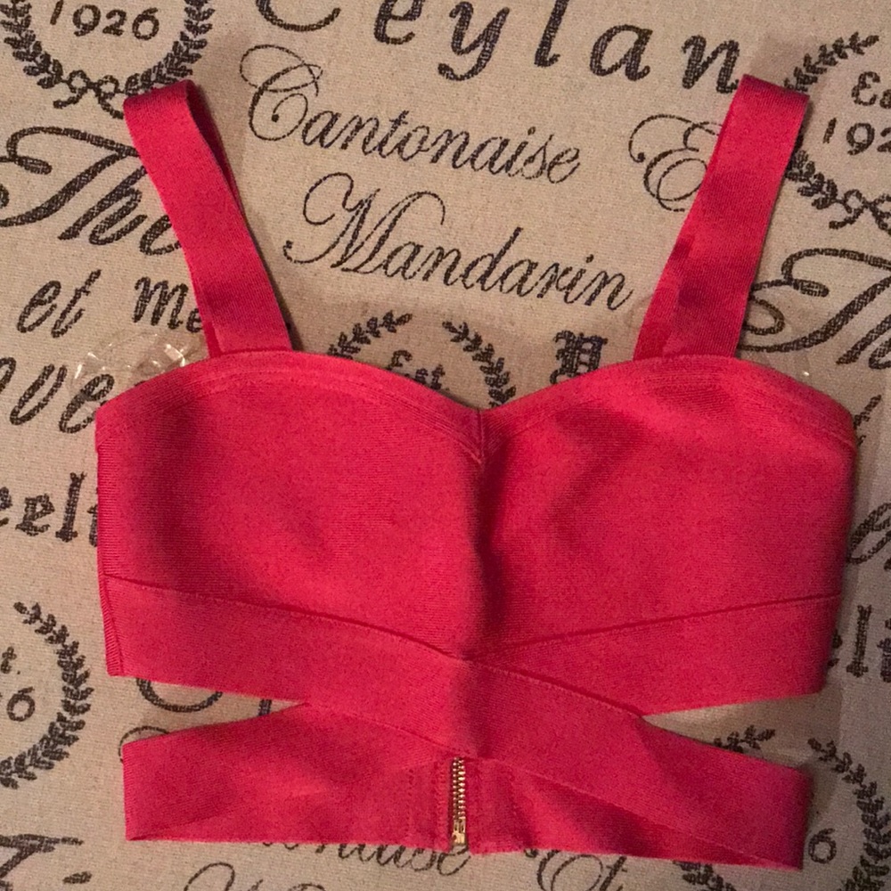 NWT Hot Pink Crop Top
